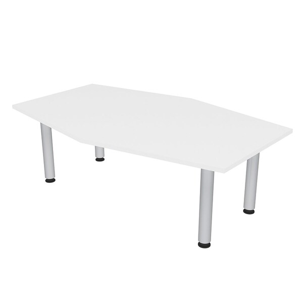 45.25 in W, 71.5 in L, 29 in H, Engineered Wood Top, White